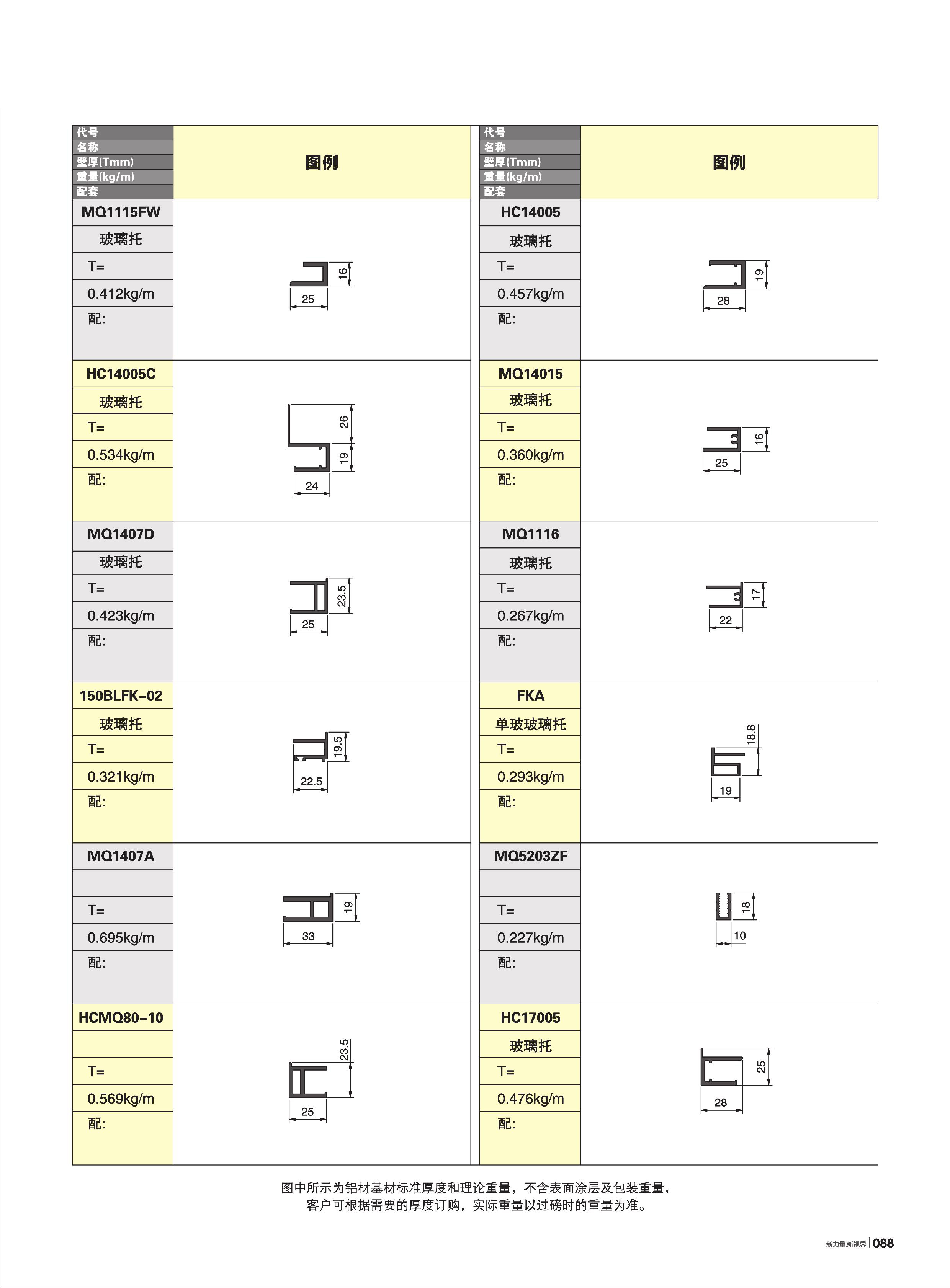 自選幕墻型材